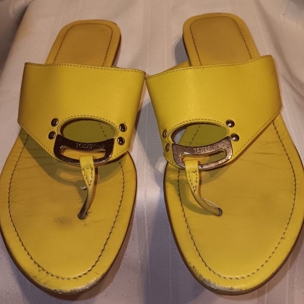 Tod's Yellow  Thong Sandal 7